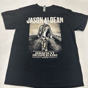JASON ALDEAN Highway Desperado Tour 2024 Concert T-Shirt Large Double Sided